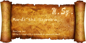Maróthi Szandra névjegykártya